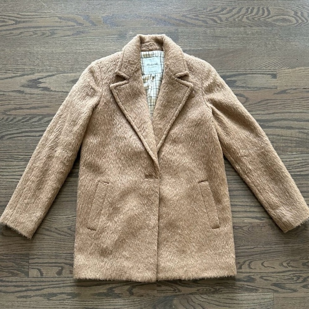 NWOT Madewell Eyelash Oversize Peacoat